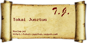 Tokai Jusztus névjegykártya